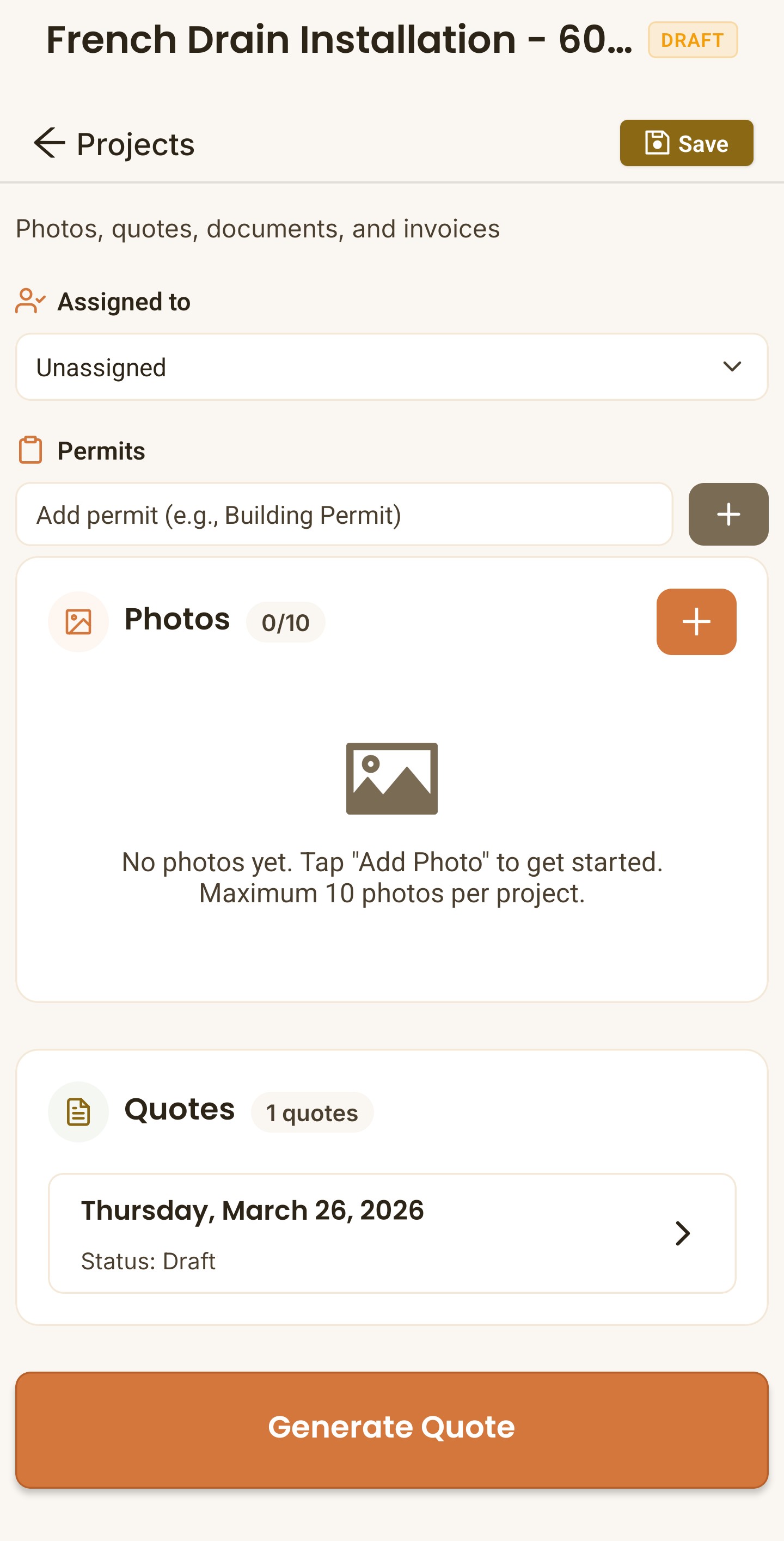 Generate Quote